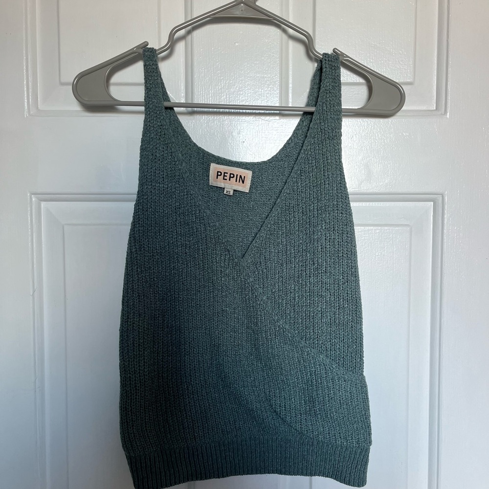 Pepin Green Knit Tank Top